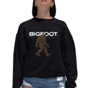 Black Large Bigfoot - Women's Word Art Crewneck Sweatshirt