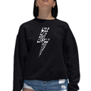 Black XL Lightning Bolt - Women's Word Art Crewneck Sweatshirt