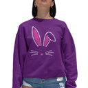 Pink XXL Bunny Ears - Women's Word Art Crewneck Sweatshirt
