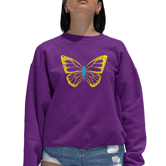 Butterfly - Women's Word Art Crewneck Sweatshirt