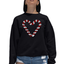 Black XL Candy Canes - Women's Word Art Crewneck Sweatshirt