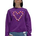 Pink XXXL Candy Canes - Women's Word Art Crewneck Sweatshirt