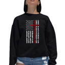  Cross Flag - Women's Word Art Crewneck Sweatshirt