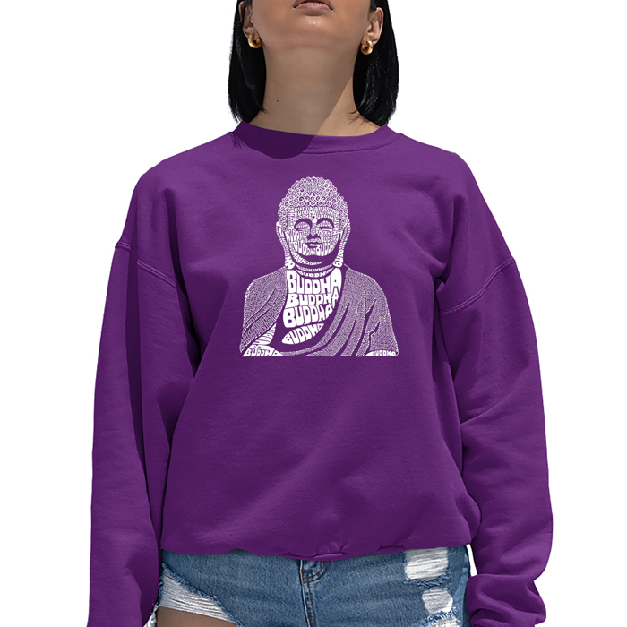 Buddha - Women's Word Art Crewneck Sweatshirt
