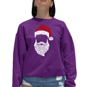 Pink XXL Feliz Navidad Santa Claus - Women's Word Art Crewneck Sweatshirt