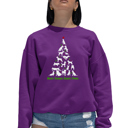 Pink XXXL Here Comes Santa Paws - Women's Word Art Crewneck Sweatshirt