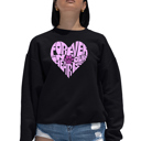 Black XL Forever In Our Hearts - Women's Word Art Crewneck Sweatshirt