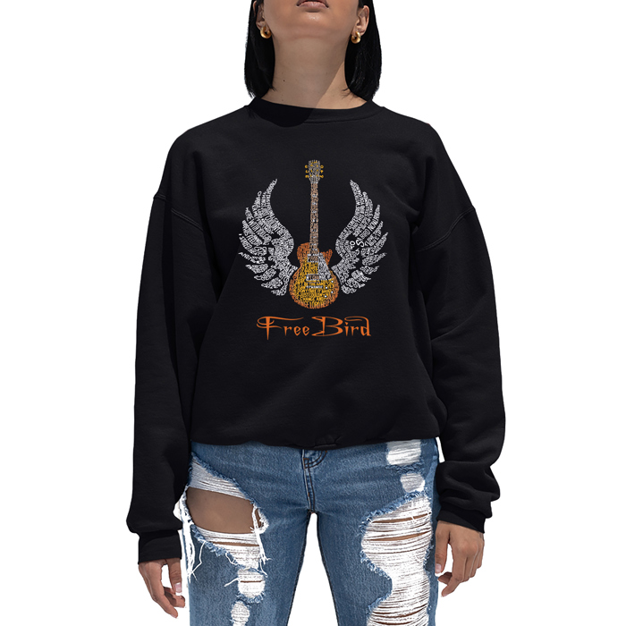 Lyrics To Freebird - Women's Word Art Crewneck Sweatshirt