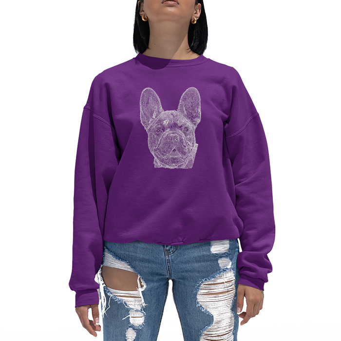 French Bulldog - Women's Word Art Crewneck Sweatshirt