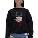  Snowman Face - Women's Word Art Crewneck Sweatshirt