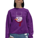  Snowman Face - Women's Word Art Crewneck Sweatshirt