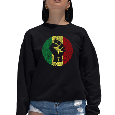 Get Up Stand Up - Women's Word Art Crewneck Sweatshirt