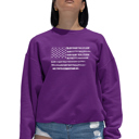  Glory Hallelujah Flag - Women's Word Art Crewneck Sweatshirt
