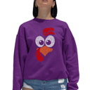 Pink XXXL Turkey Face - Women's Word Art Crewneck Sweatshirt