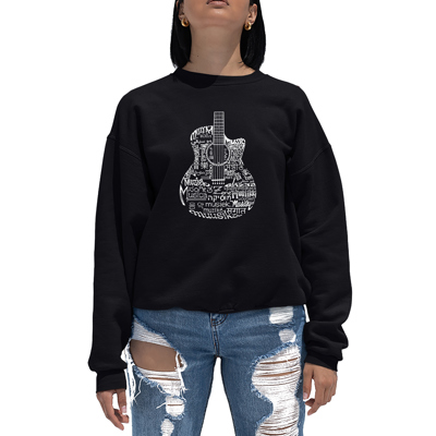 Languages Guitar - Women's Word Art Crewneck Sweatshirt