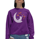 Pink Small Lunar Bats - Women's Word Art Crewneck Sweatshirt