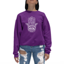 Pink XXXL Hamsa - Women's Word Art Crewneck Sweatshirt