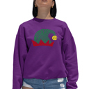 Pink Large Christmas Elf Hat - Women's Word Art Crewneck Sweatshirt