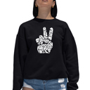  Peace Out - Women's Word Art Crewneck Sweatshirt