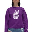  Peace Out - Women's Word Art Crewneck Sweatshirt