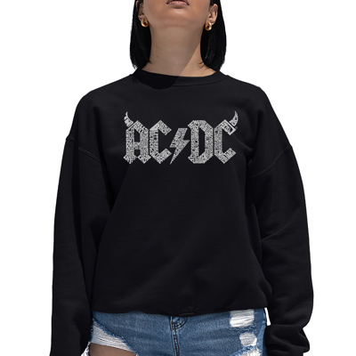 Acdc - Women's Word Art Crewneck Sweatshirt