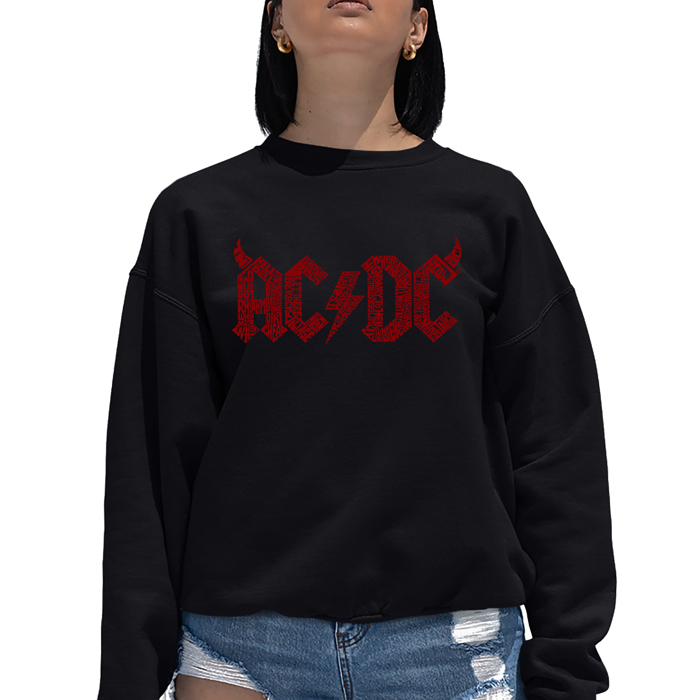 Acdc - Women's Word Art Crewneck Sweatshirt