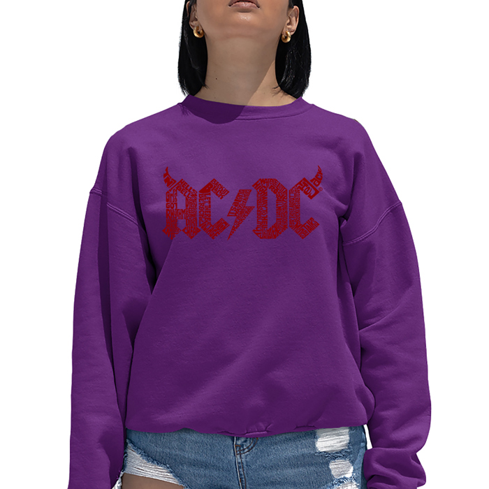 Acdc - Women's Word Art Crewneck Sweatshirt