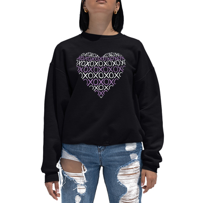 Xoxo Heart - Women's Word Art Crewneck Sweatshirt