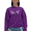 Pink XXXL Hummingbirds - Women's Word Art Crewneck Sweatshirt