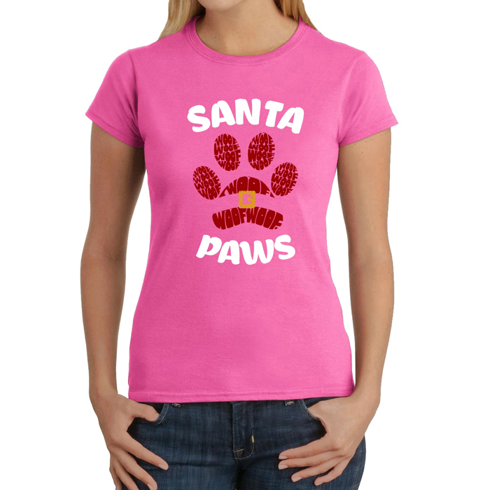 Santa Paws - Women's Word Art T-Shirt