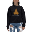 Black Small Inhale Exhale - Women's Word Art Crewneck Sweatshirt