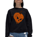 Black XXXL Evil Pumpkin - Women's Word Art Crewneck Sweatshirt