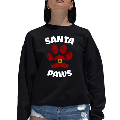 Santa Paws - Women's Word Art Crewneck Sweatshirt