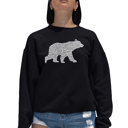 Black Large Mama Bear - Women's Word Art Crewneck Sweatshirt