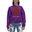 Pink Small Occupy Mars - Women's Word Art Crewneck Sweatshirt