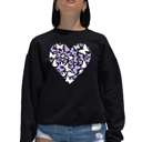  Butterfly Heart - Women's Word Art Crewneck Sweatshirt
