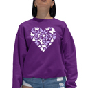 Pink Medium Butterfly Heart - Women's Word Art Crewneck Sweatshirt