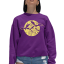 Pink XXXL Women's Word Art Crewneck Sweatshirt - Halloween Bats