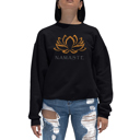 Black XXXL Namaste - Women's Word Art Crewneck Sweatshirt