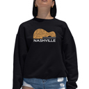 Black XXXL Nashville Guitar - Women's Word Art Crewneck Sweatshirt