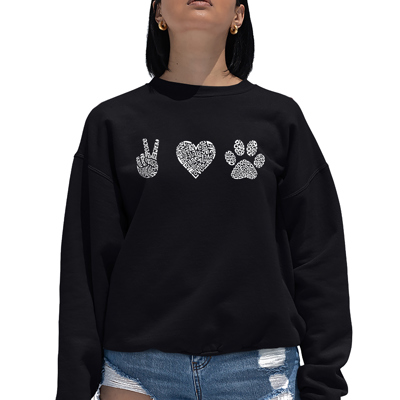 Peace Love Dogs - Women's Word Art Crewneck Sweatshirt