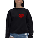 Black XXL All You Need is Love - Women's Word Art Crewneck Sweatshirt
