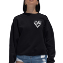 Black XL Script Heart - Women's Word Art Crewneck Sweatshirt
