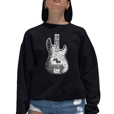 Bass Guitar - Women's Word Art Crewneck Sweatshirt