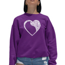 Pink Small Dog Heart - Women's Word Art Crewneck Sweatshirt