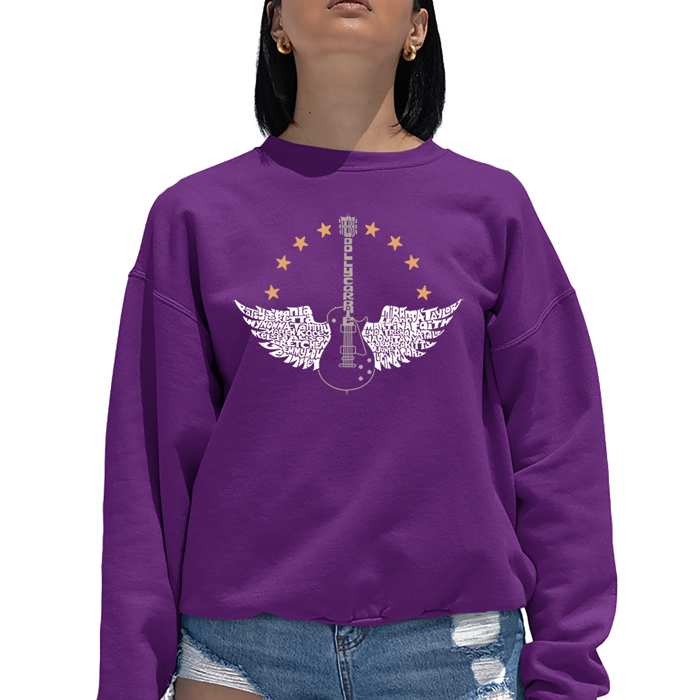 Country Female Singers - Women's Word Art Crewneck Sweatshirt
