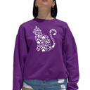 Pink XL Cat Claws - Women's Word Art Crewneck Sweatshirt