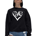  Script Love Heart - Women's Word Art Crewneck Sweatshirt