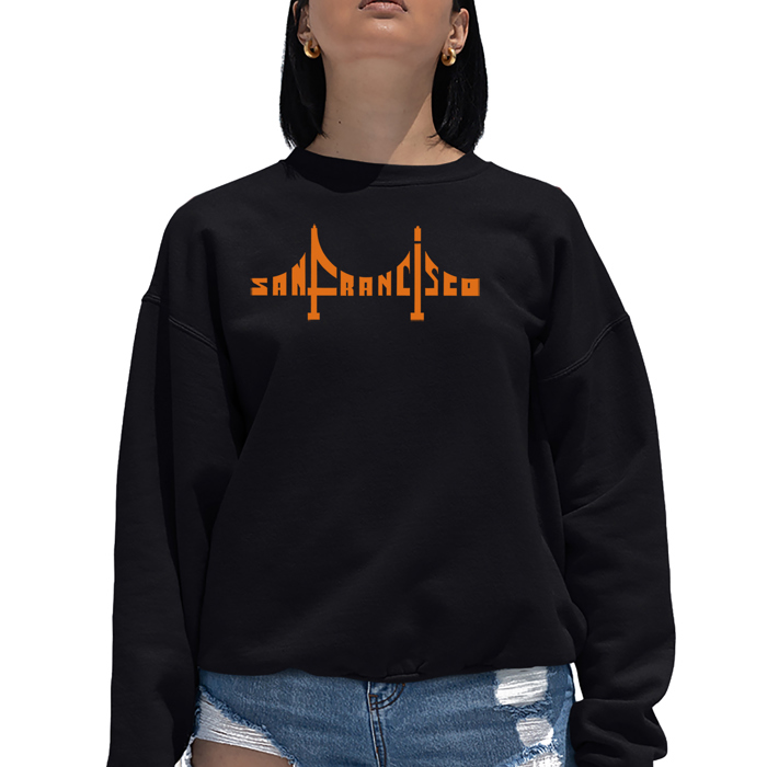 San Francisco Bridge - Women's Word Art Crewneck Sweatshirt