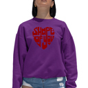 Pink XL Shape Of You - Women's Word Art Crewneck Sweatshirt
